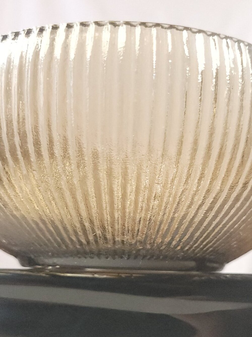 1971 Vintage Libbey Broda Smoke Glass Ribbed Serving Bowl - Tawny Grey - 6.25"